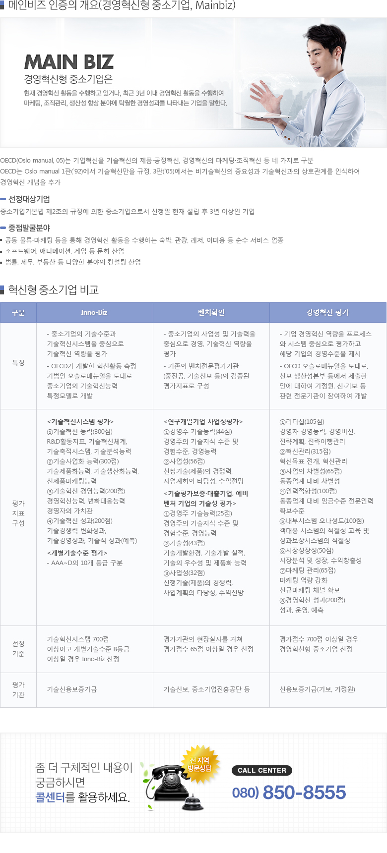 메인비즈 인증 개요