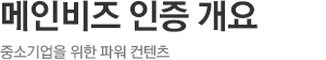 메인비즈 인증 개요
